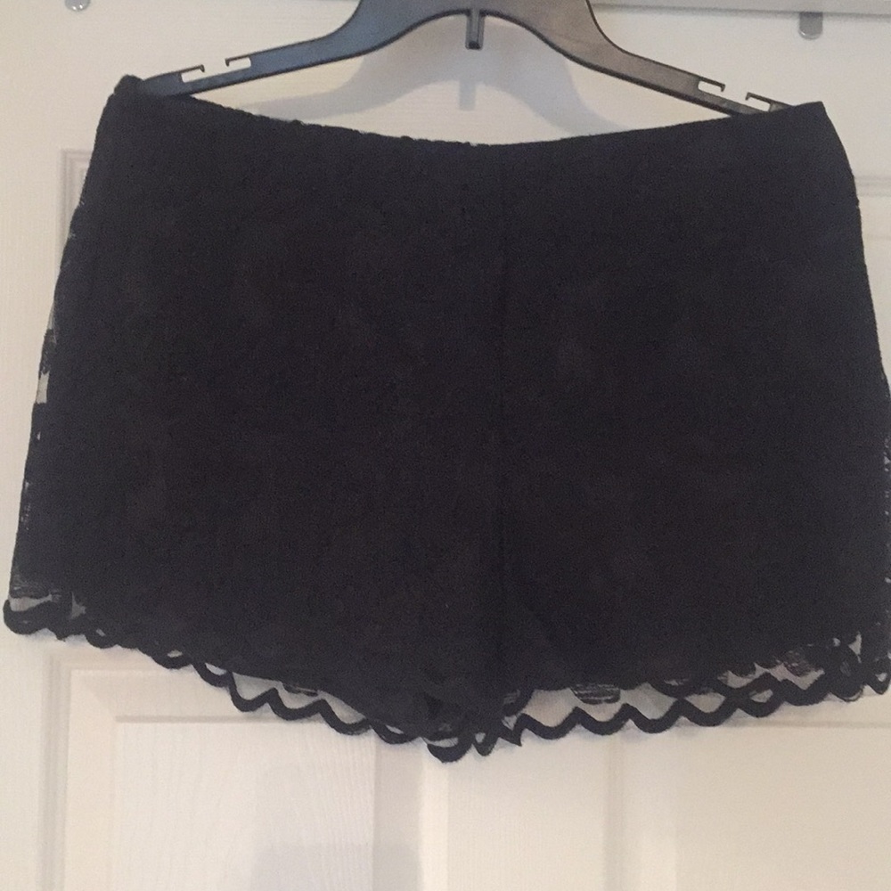 Black laced shorts